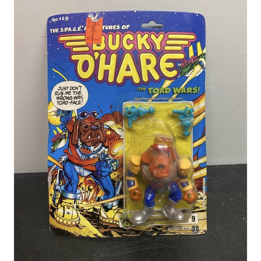Vintage 1990 Hasbro Bucky O'Hare Commander Dogstar Figure Sealed New Spanish 2